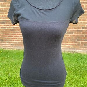 Express Black Sheer Top